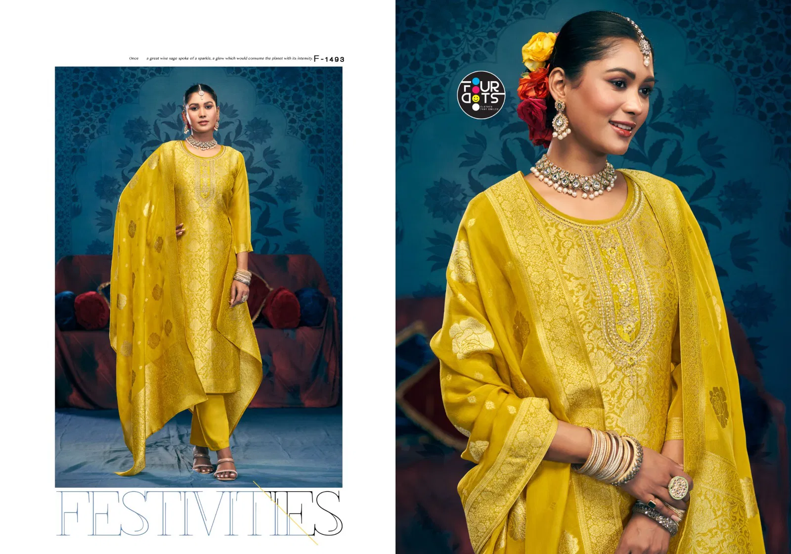 Milonee By Fourdots Viscos Organza Designer Salwar Suits Exporters In India